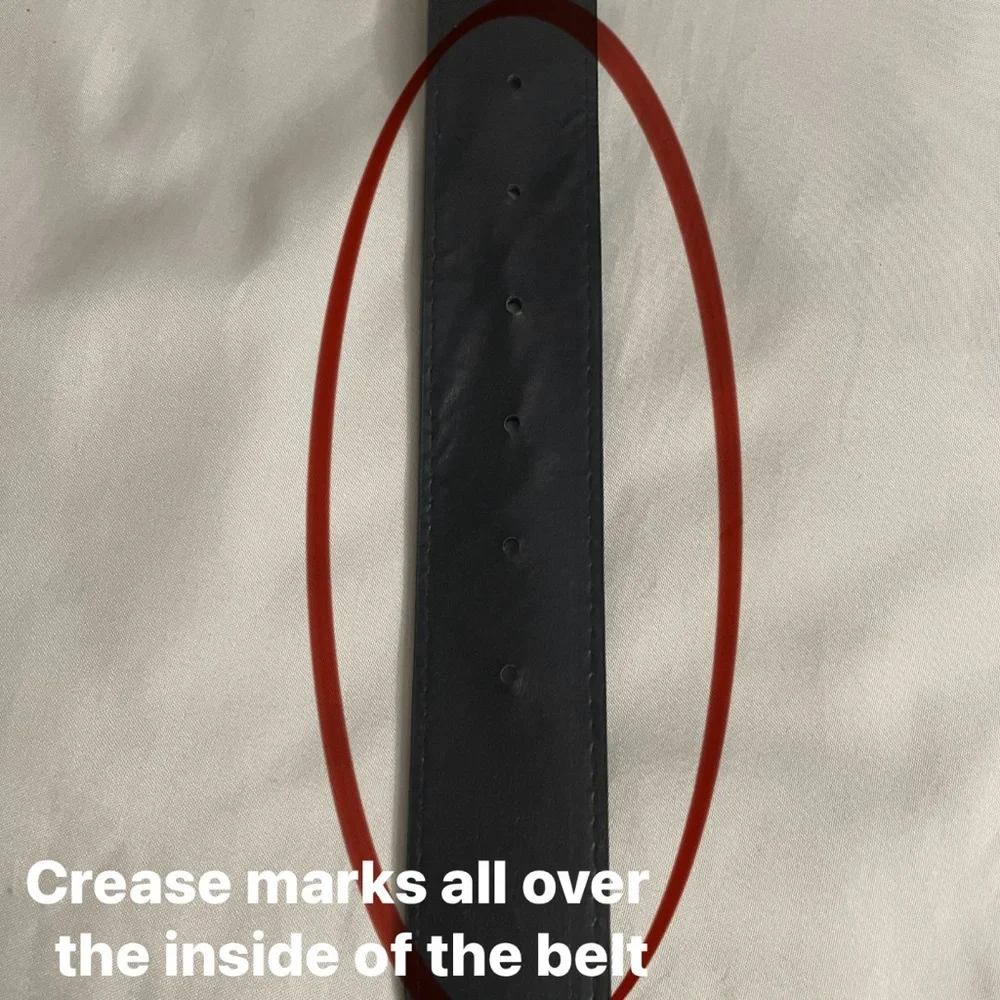 Black faux leather skinny belt - Picture 4 of 9